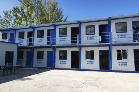 拉薩曲水縣二層折疊集裝箱活動(dòng)房圖片案例